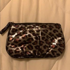 Cheetah print silver coin purse